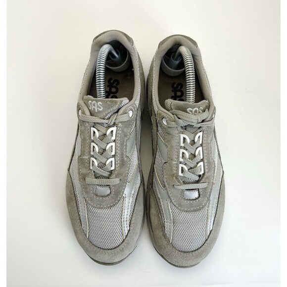 SAS Tour Mesh Sneakers Womens Sz 8.5 M Dust Gray Suede Tripad Comfort Shoes - Picture 4 of 8